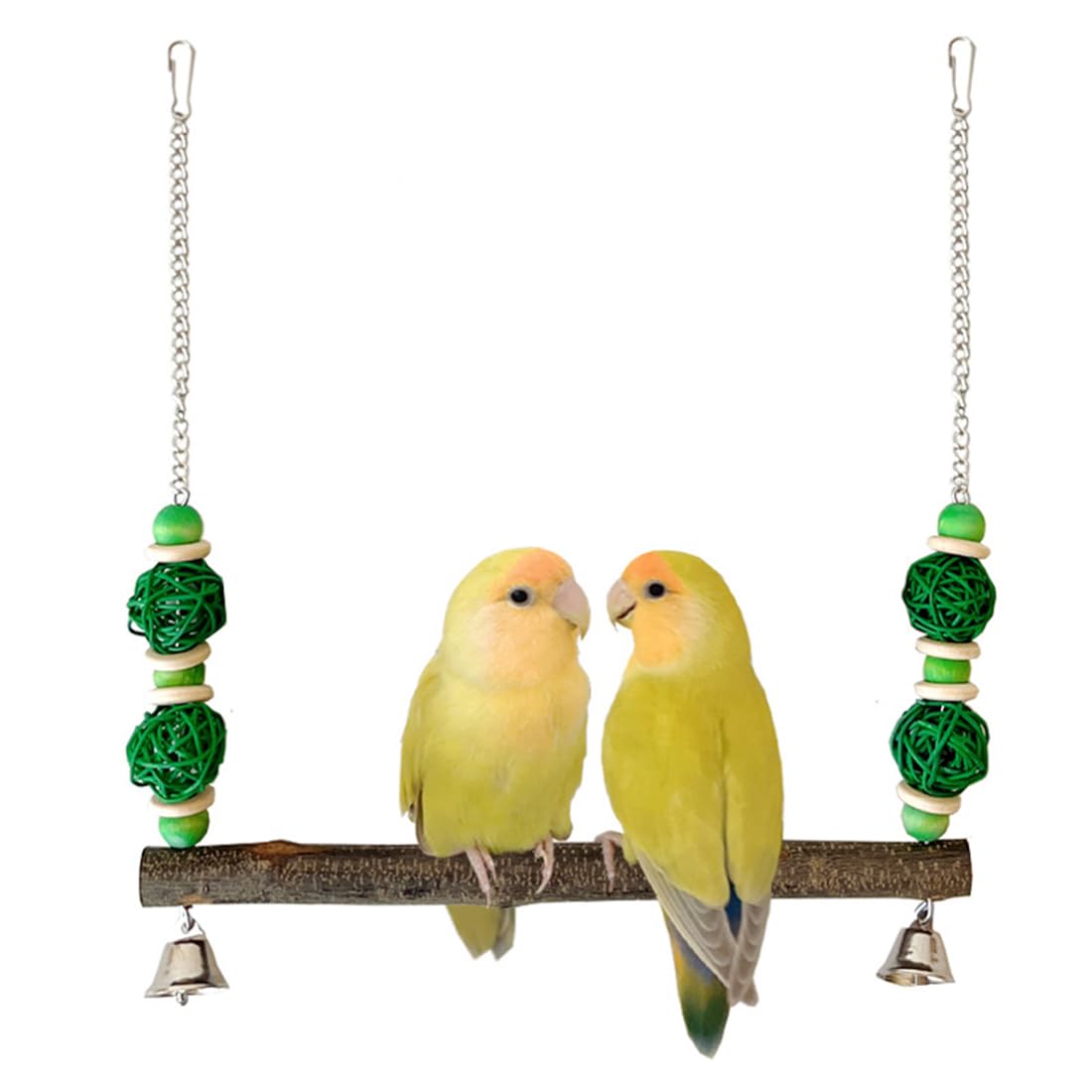 Bird Swing Conure Toys, Parrot Climbing Hammock for Parakeet, Lovebird, Budgie, Cockatiel, Conure, Small Birds