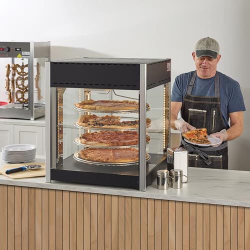 Image of Winco 18 inch Black Commercial Pizza Warmer