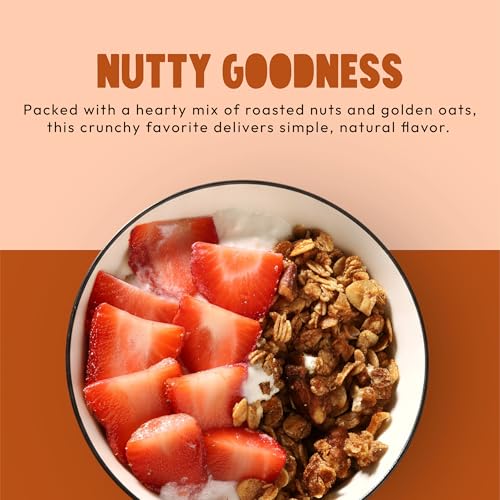 Image of Kellys Four Plus Granola Cereal | Nutty Granola for Yogurt | Hand Made Snacks for Breakfast - 12 oz (Pack of 4)