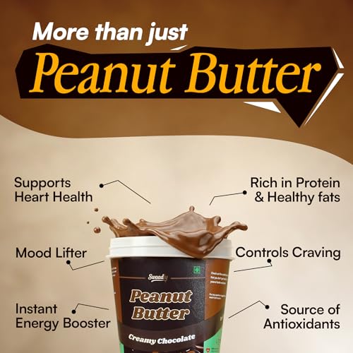 Image of Swaadly Creamy Chocolate Peanut Butter 500g | High Protein Spread | No Palm Oil | Made with Natural Ingredients | Healthy Breakfast & Fitness Snack