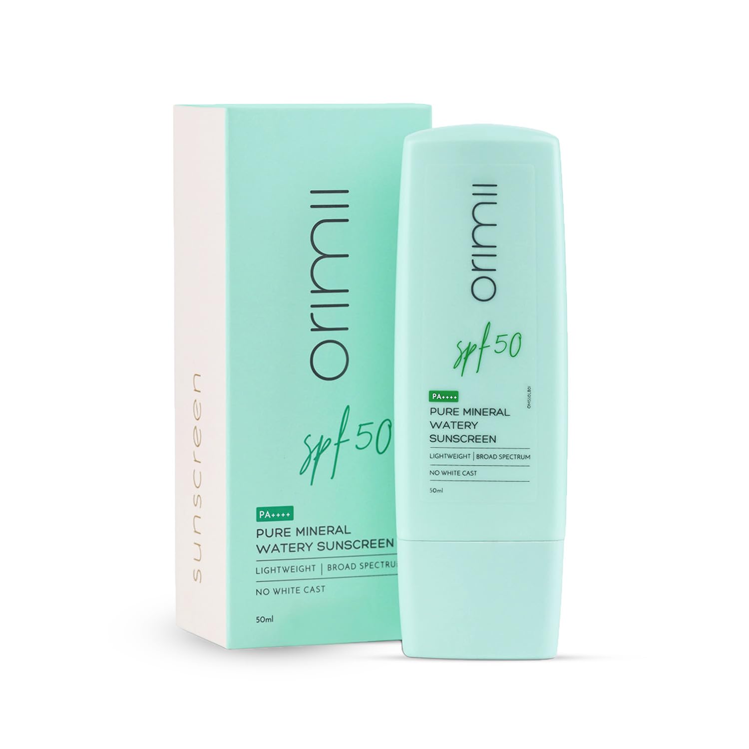 Orimii 100% Pure Mineral Fluid Sunscreen SPF 50| Super Lightweight, Zero White Cast & Blends Easily on Skin | Fragrance Free, Non Comedogenic & Pregnancy Safe 50ml-image-40