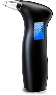 Breathalyzer with 12 Replaceable Mouthpieces Portable Breath Alcohol Tester Home & Party Use