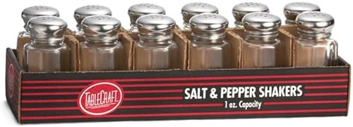 Tablecraft C15012paneled1onza S & P pimentero de vidrio 12PK