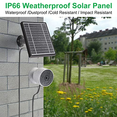 Uyodm Solar Panel Compatible With Google Nest Cam Outdoor Or Indoor, Battery - 3.5W Solar Panel Power Your Nest Camera Continuously- Black #TOP1