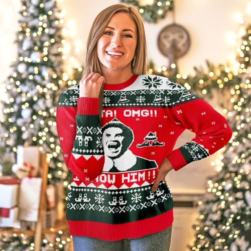 34HD Ugly Christmas Sweater for Men Women 2024, Funny Unisex Crewneck Sweatshirt, Men Ugly Sweater Gifts for Christmas3