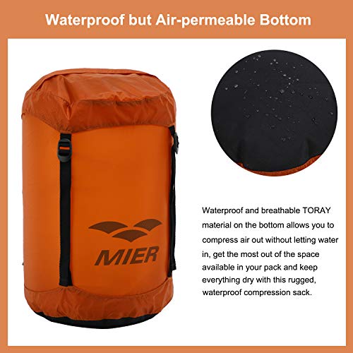 image for MIER Waterproof Compression Stuff Sack Ultralight Cordura Nylon Dry Ba
