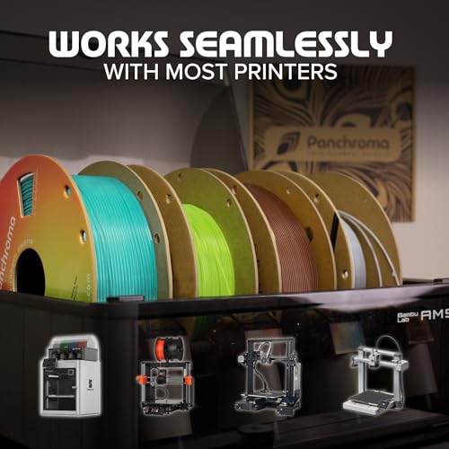 Image of Polymaker Panchroma PLA 3D Printer Filament 1.75mm 2KG Bundle Black*1+White*1, 2x1kg, Easy to Print, High Speed Printing, AMS Compatible, Perfect for Toys, Decor, Miniatures, Models & Cosplay
