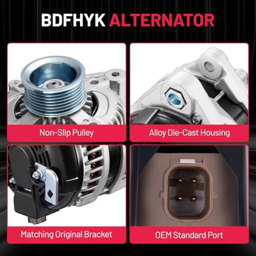Image of BDFHYK Alternator Compatible with Acura TSX 2009-2014 2.4L L4,Compatible with Honda Accord 2008-2012 2.4L L4 Replace 104210-5890,06311-R50-505RM,31100-R40-A01,31100-R40-A01RM,CSF89,13-9444,11390