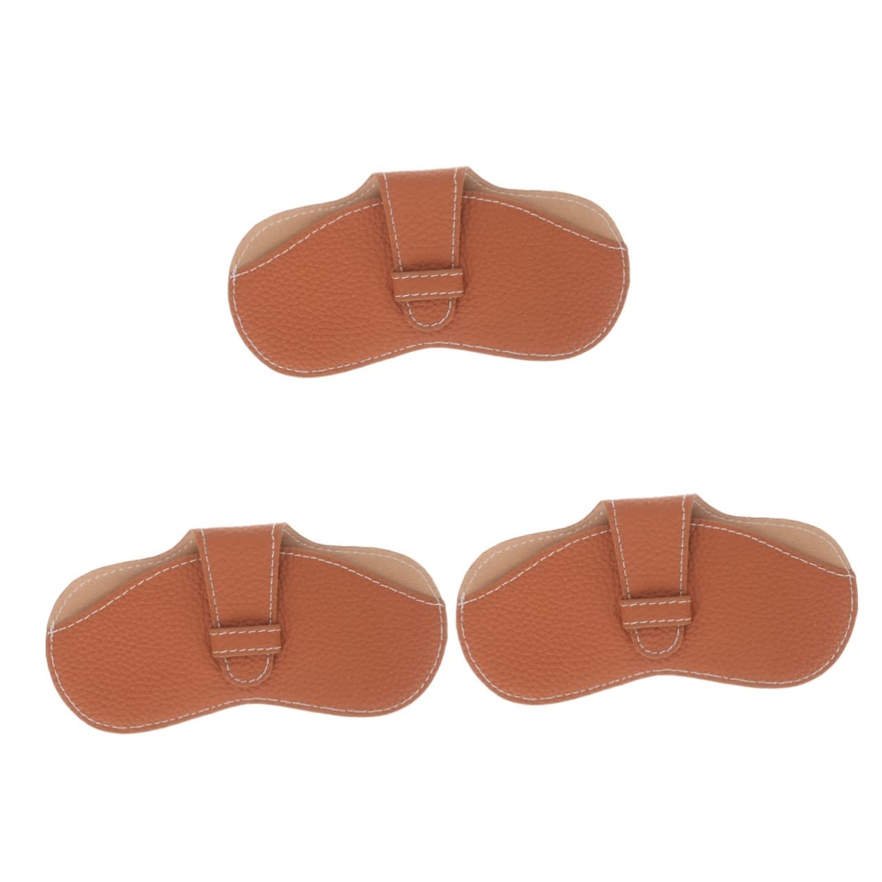 Ipetboom Bolsa De Gafas Gafas De Lectura De Viaje Estuche De Gafas De Viaje Largo Delgado Gafas De Luz Azul Resistente Estuche Para Anteojos Casos Viajar Brown Cuero