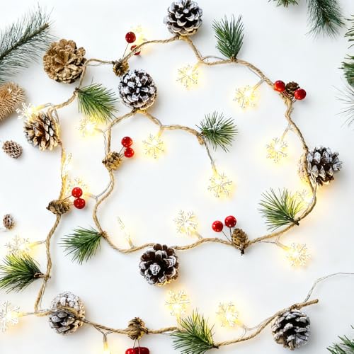 Guirlande lumineuse Noël scintillante à piles pour sapin et maison