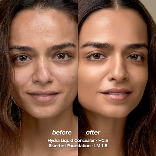 Image of Ruby's Organics Liquid-Cream Concealer for Under-eye Dark Circles & Pigmentation, Full Coverage, Under Eye Cream with Bakuchiol, Easily Blendable, Highly Pigmented, Natural, All Indian Skin Types - HC3, 6.5ml