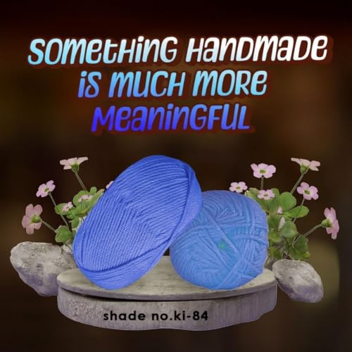 Image of VCR Steel Blue Yarn, 100 Grams Hank, 190 Meters Length, Acrylic Ball for Crochet and Knitting, Soft Crosia Threads, Pack of 1 Yarn, Suitable for DIY Crafts