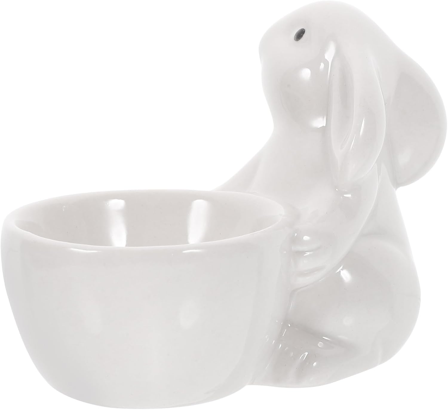 European Ceramic Rabbit Egg Cup Holder Decorative Bunny Stand
