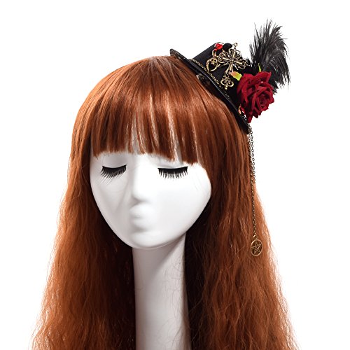 BLESSUME Gothic Steampunk Mini Hat Hair Clip Women Head Accessories (C) steampunk buy now online