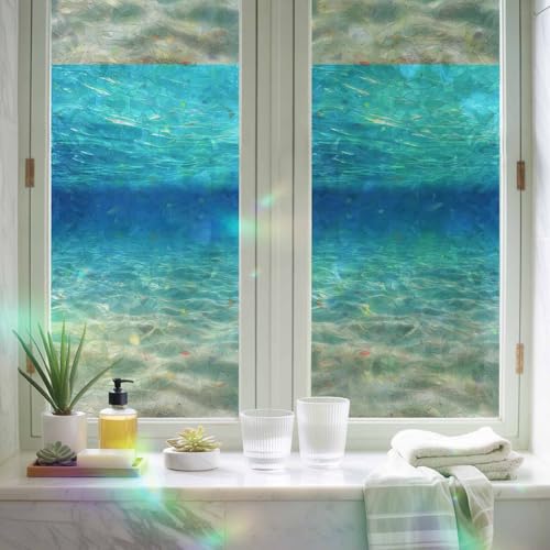 Vinilo Decorativo Para Ventana Azul 90x200 cm miniatura 3