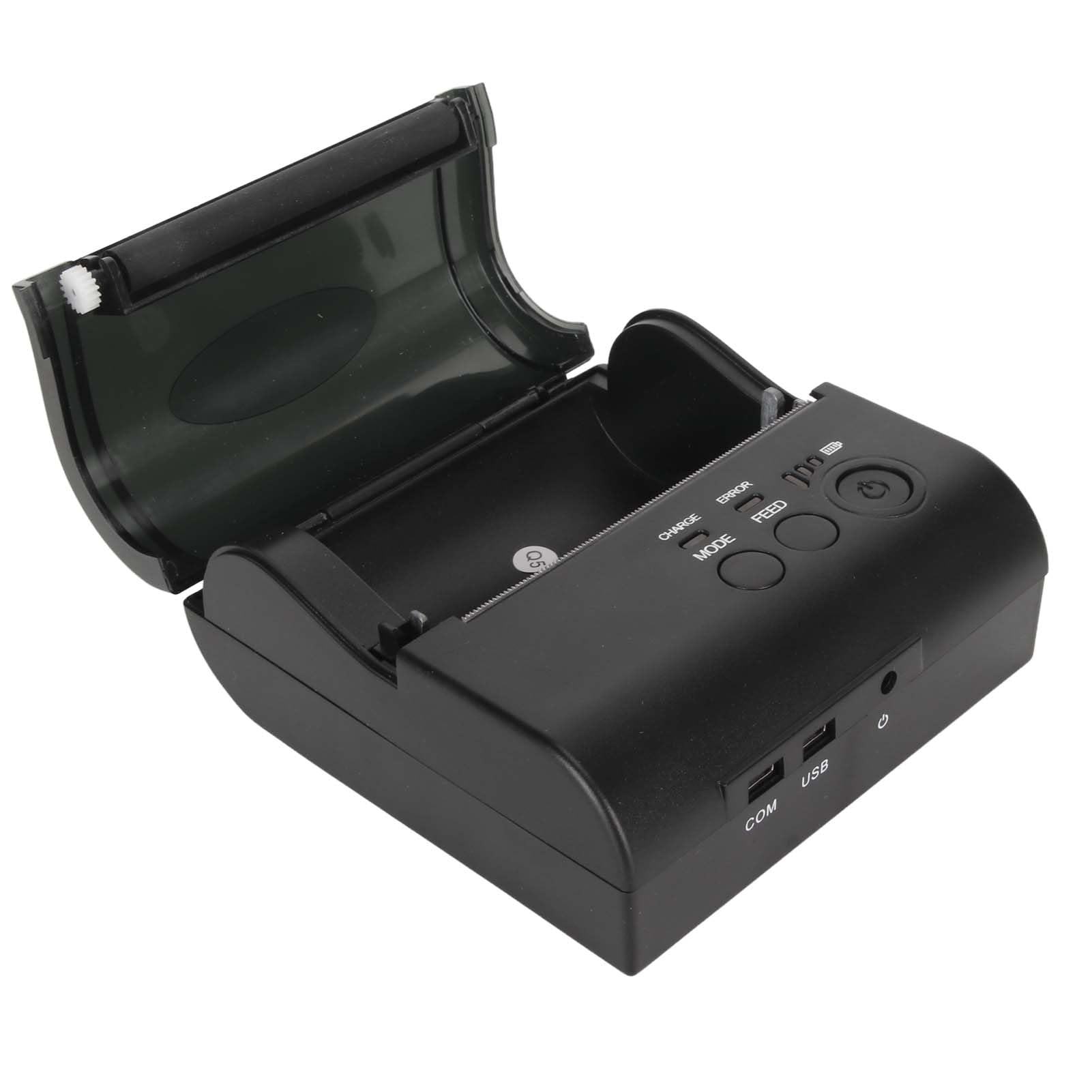 Impresora Térmica de Recibos Bluetooth Inalámbrica, Impresora Térmica de Recibos USB de 80 Mm, Impresora de Facturas Personal Portátil con Interfaz USB Compatible con Android (Enchufe de la UE)