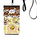 Time for Tea Biscuits Chocolate Phone Wallet Purse Hanging Mobile Pouch Black Pocket