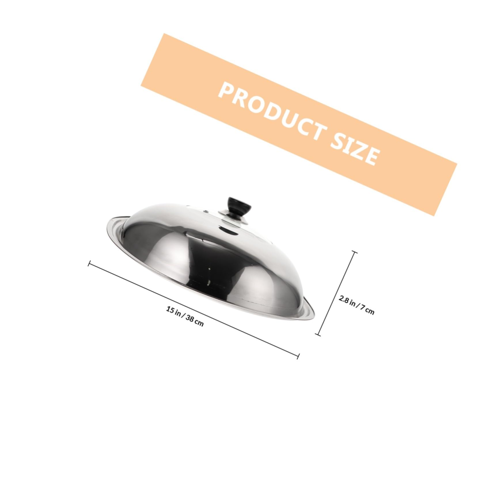 Zerodeko Coperchio in Acciaio Inossidabile per Pentole e Wok, Antispruzzo e Trattenimento Vapore, Design Elegante e Superficie Liscia per Cucina Efficiente
