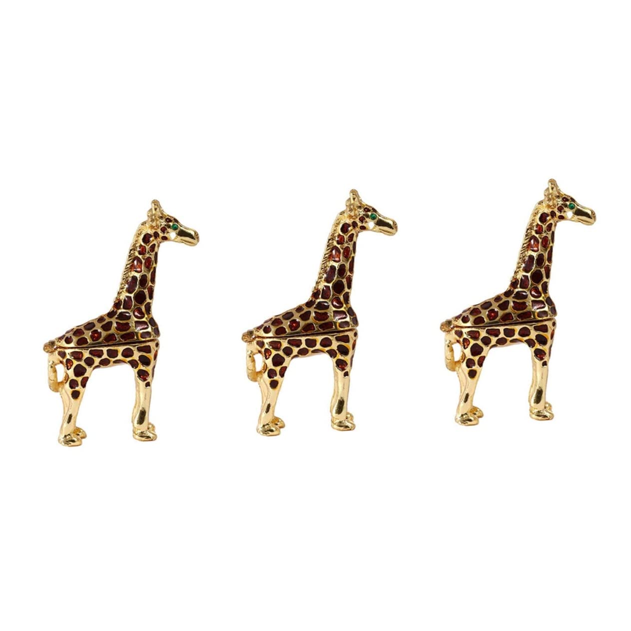 Boîte à Bijoux Trio Girafes Avec Cristaux - Peut Servir De Boîte à Pilules