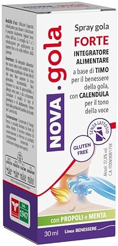 Nova Argentia - Nova Gola Spray Forte per Tosse Secca e Irritazione 30 ml - 988770766