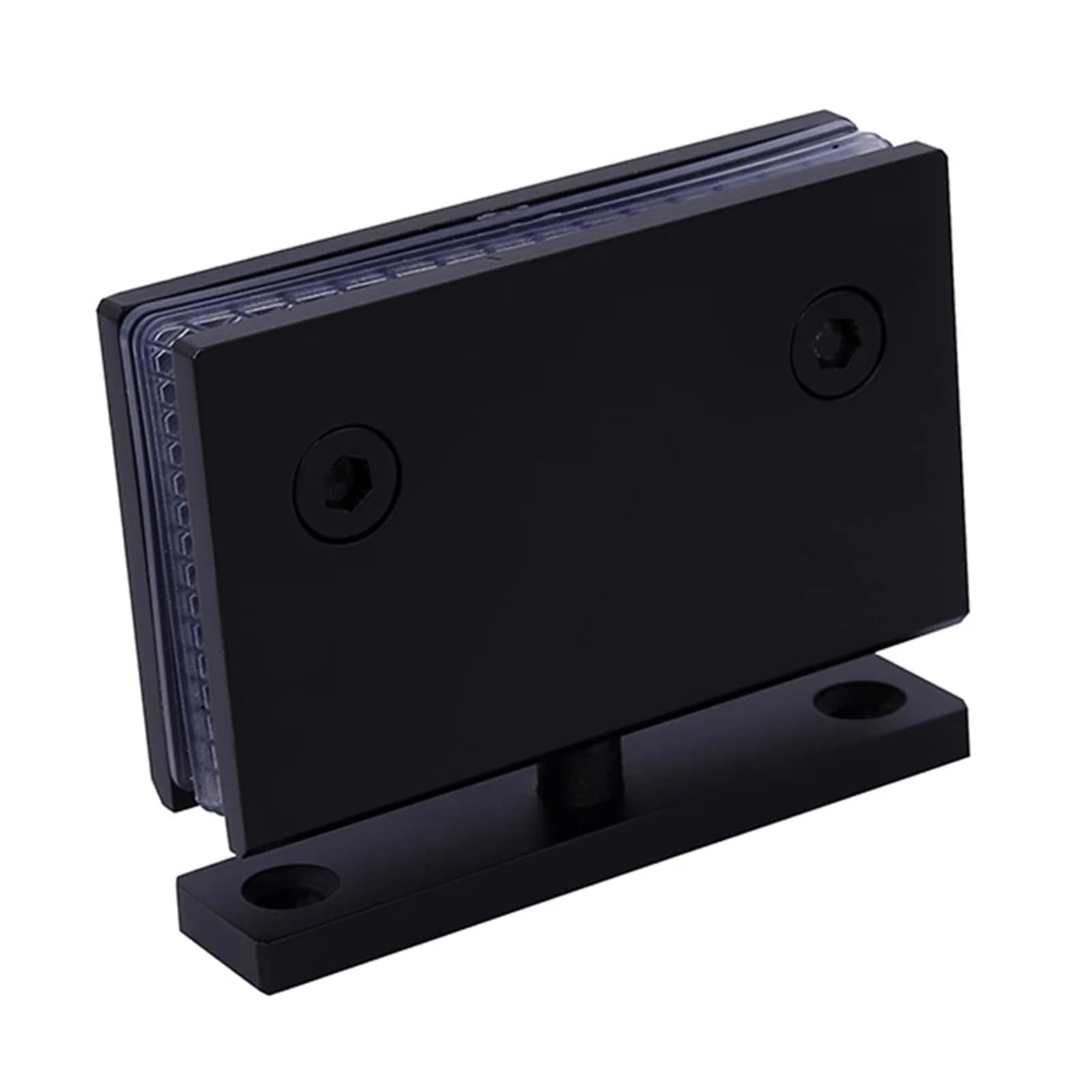 Padgcnor Matte Black Bathroom Glass Door Hinges Glass Door Pivot Hinge 360 Degree Rotation Die-Casting Shower Display Cabinet Upper And Lower Replacement(Matte Black)
