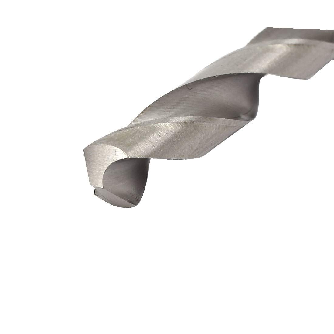 New Lon0167 12.8mm Dia Destacados HSS Flautas dobles eficacia confiable Con vástago recto Brocas helicoidales Tono plateado 5pcs(id:df6 01 8c 88f)