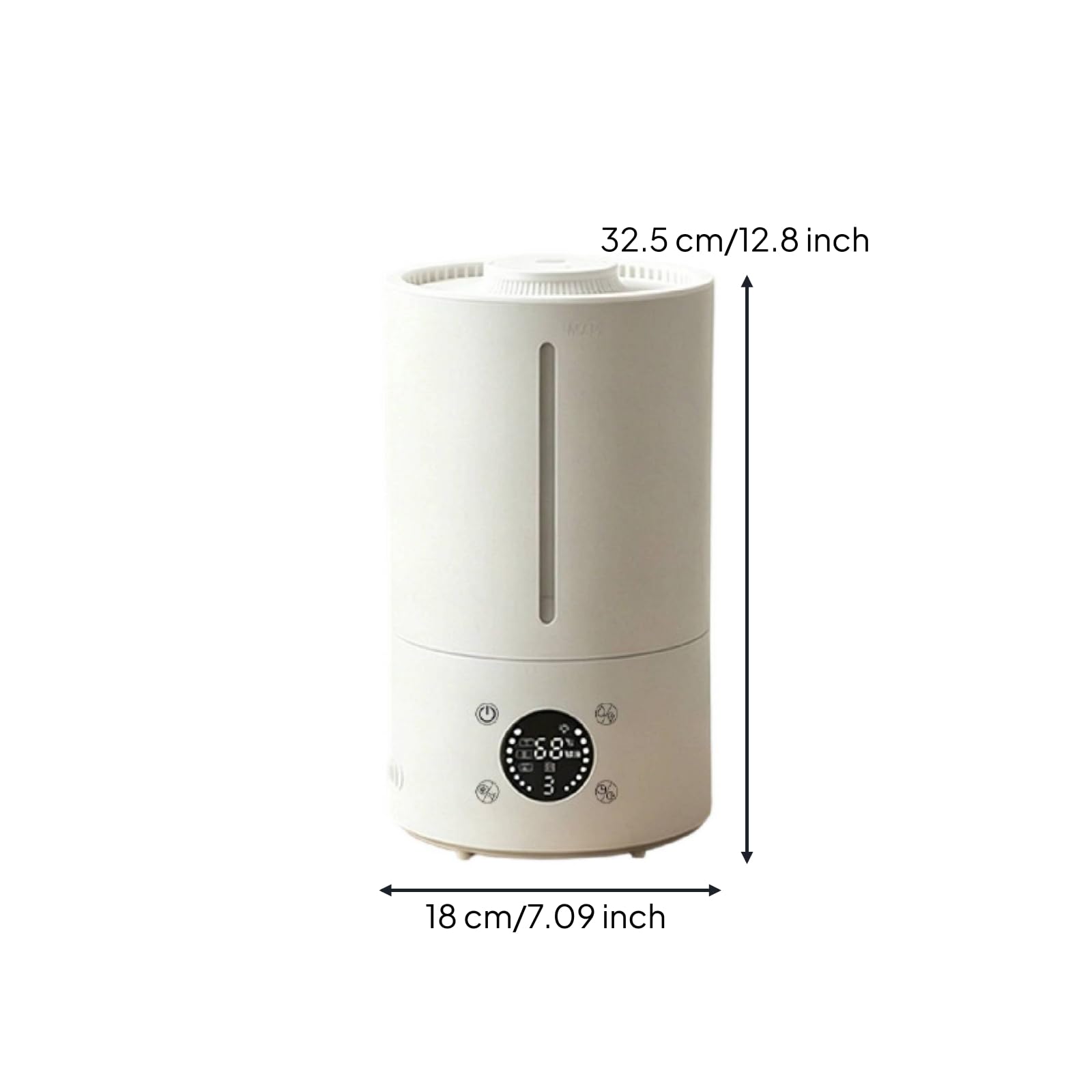 Umidificatore da Scrivania Umidificatore Diffusore Nebulizzatore Purificatore con Serbatoio 4 L Uscita Nebbia a 360 Gradi Display Timer Funzione Aroma Adatto a Ufficio Camera da Letto Tavolo
