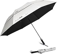 G4Free 62 Inch Golf Umbrella - UPF 50+ UV Sun Protection, Windproof Double Canopy, Auto Open Portable Oversize for Golf & Travel