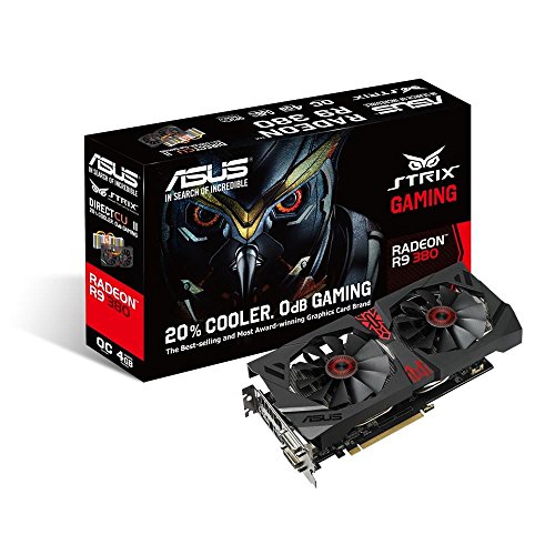 Image of ASUS STRIX Radeon R9 380 Overclocked 4 GB DDR5 256-bit DisplayPort HDMI 1.4a DVI-D DVI-I Gaming Graphics Card