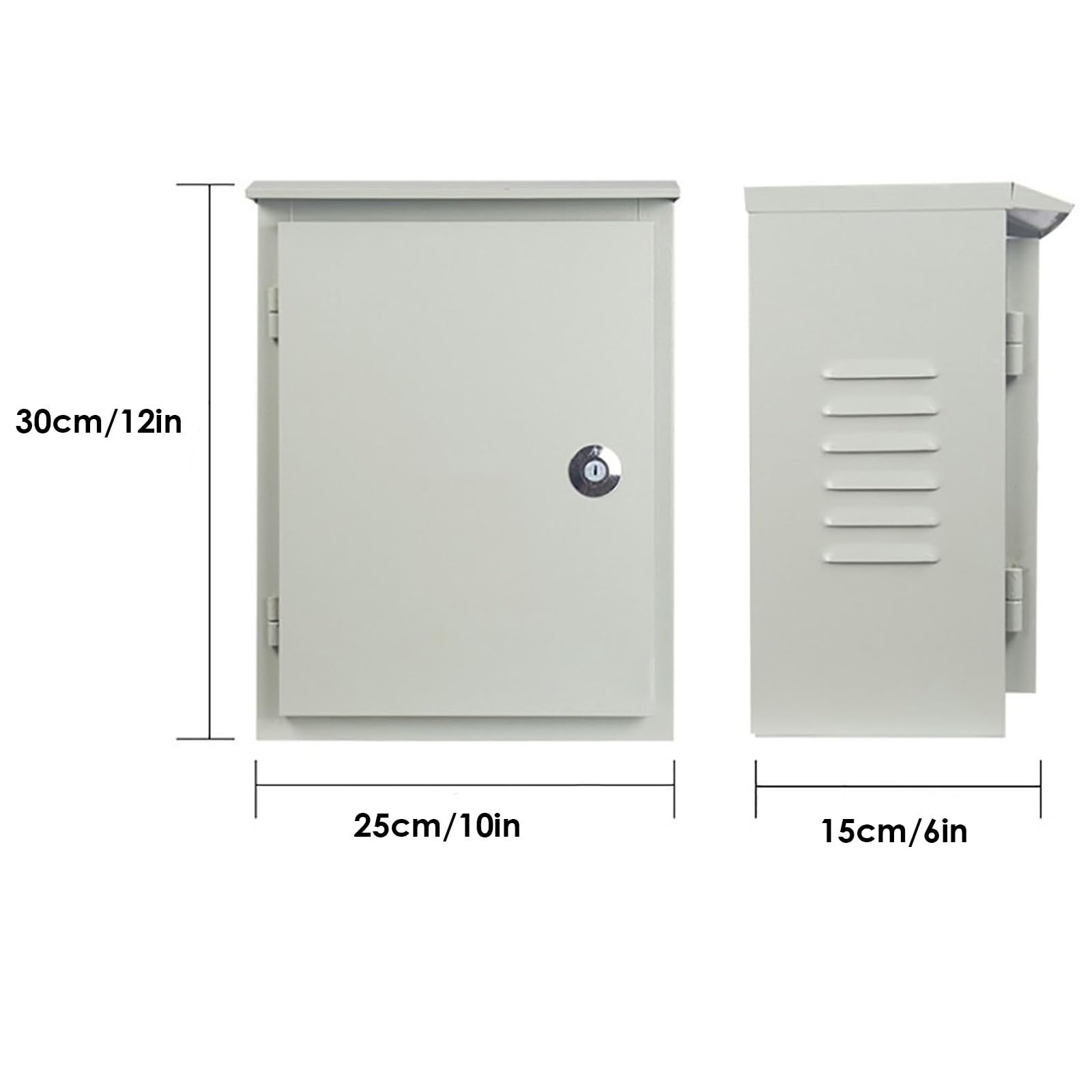 Coffret Electrique Etanche Exterieur, Boîtier Électronique en Acier, Boîte Électrique, Boîte de Jonction Électrique avec Plaque de Montage(25x30x15cm/10x12x6in)
