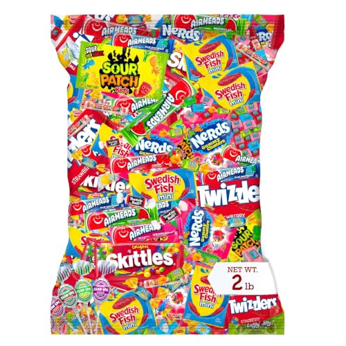 Bulk Candy Variety Pack - 2 lb Candy - CandyBulk Individually Wrapped Candies - Candies - Pinata Filler Stuffers - PinataCandy Stuffers - CandyParty Favors - July 4th