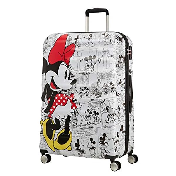 American Tourister Wavebreaker Disney - Spinner L, Bagaglio per bambini, 77 cm, 96 L, Multicolore (Minnie Comics White)