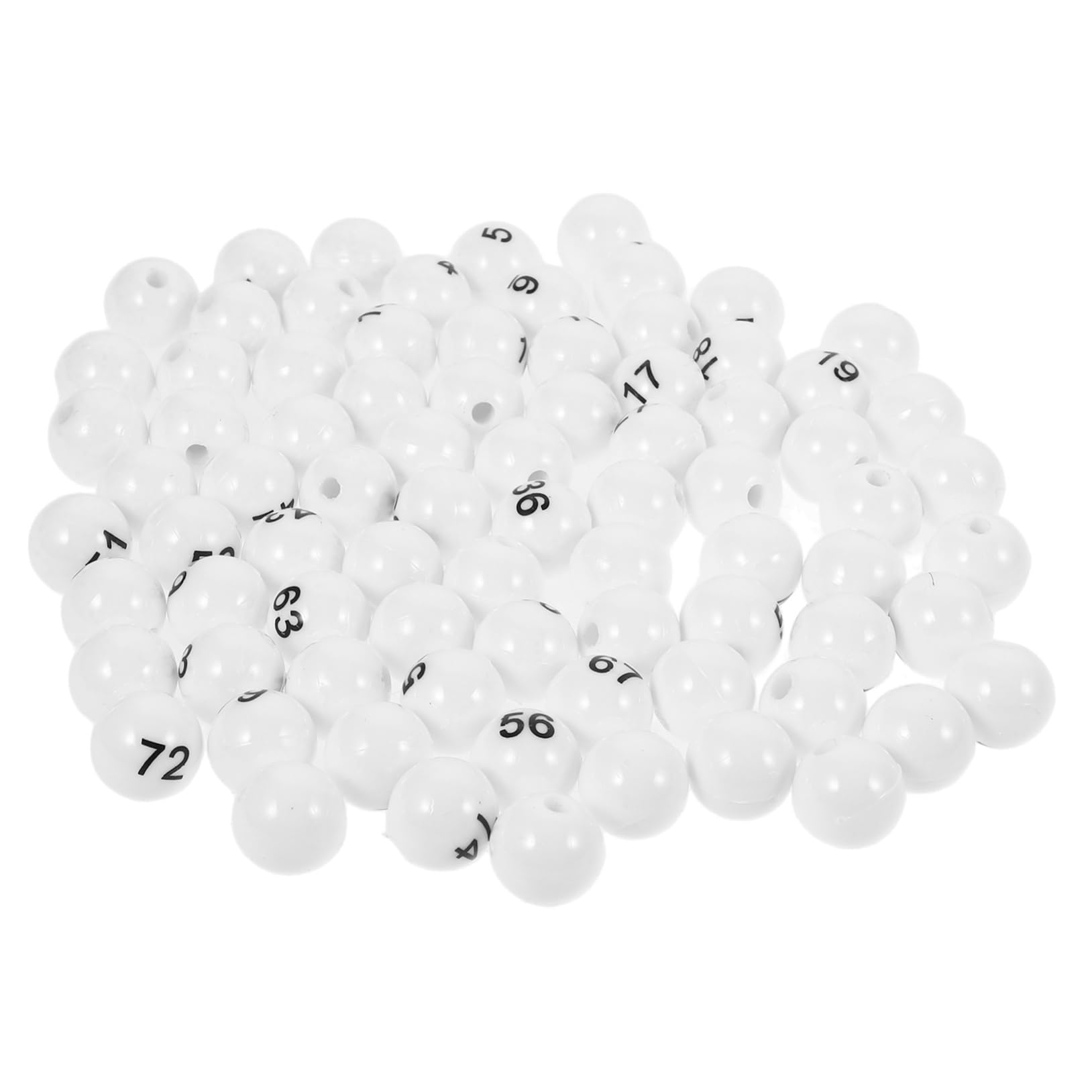 KICHOUSE Balls for Entertainment 75pcs Plastic Raffle Balls Easy to Read Numbers Great for Parties