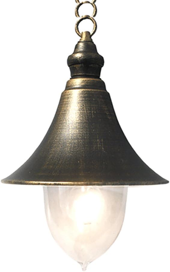 eTopLighting Modello Collection Golden Black Exterior Outdoor Lantern Light with Safe Clear Acrylic, Pendant APL1094