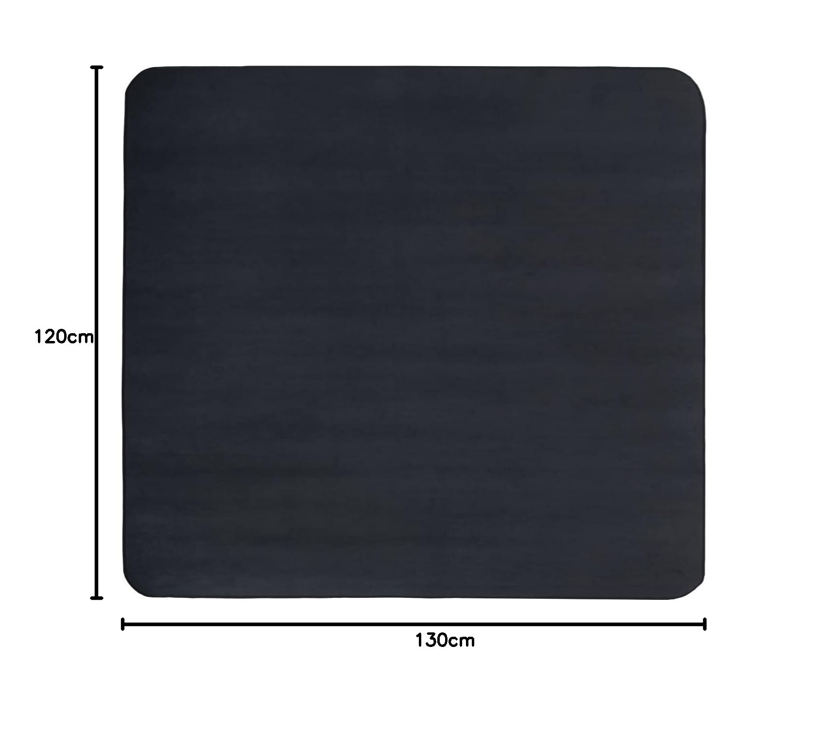 Stagecaptain DTE-1213 BK Drum Teppich Schwarz - Kompakter Schlagzeugteppich - 120 x 130 cm - Dicht gewebte Oberfläche - rutschfeste Unterseite - Mit Klettband - Transporttasche - Schwarz