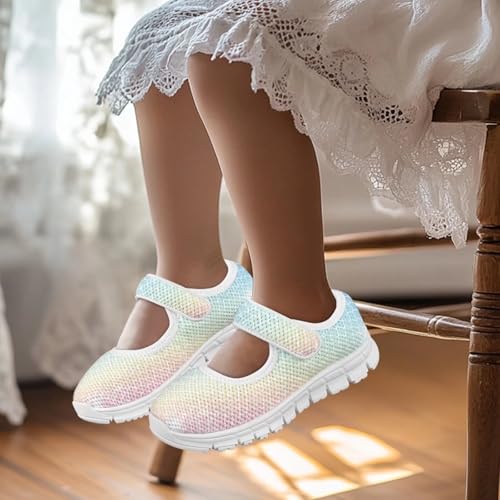 Cartoon Animal Children's Single Buckle Casual Shoes Girls Slip On Tennis Shoes Breathable Mesh Walking Shoes Lightweight Cute School Shoes SizeUS 11-152