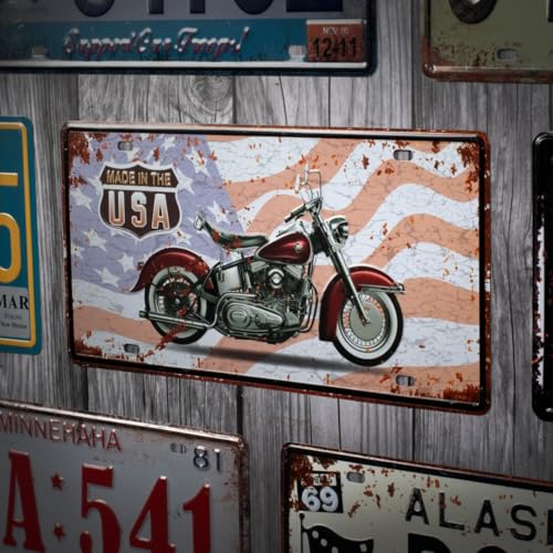 Image of Eazywagon inchMade in the U S A Motorbike inch Vintage Retro Metal Signs - License Wall Plate, Car Tag - Ideal for Cafe, Restaurant, Shop, Home, Hotel, Club, Office, Living Area - Design Plaque
