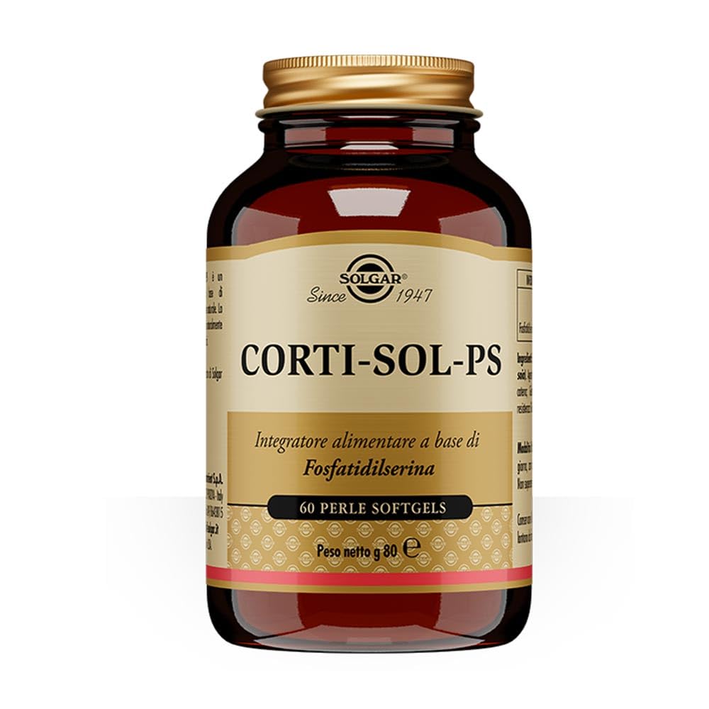 Solgar CORTI-SOL-PS, 60 perle softgels – Fosfatidilserina 200 mg – supporto membrane neuronali