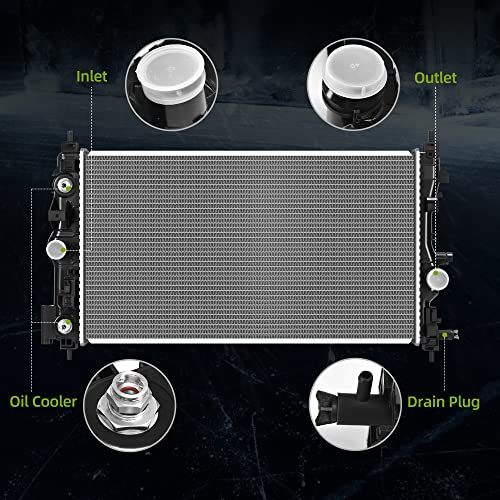 AUTOSAVER88 Radiator Compatible with 2010 2011 2012 2013 2014 2015 Chevrolet Cruze 2016 Cruze Limited 1.4L 1.8L by AUTOSAVER88 - Image 3