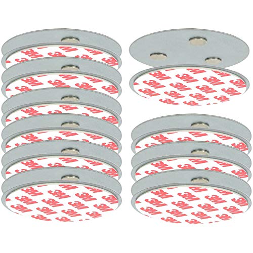 ® 10er Set Magnethalterung für Sicherheitsmelder - Halterung mit Klebepads für Rauchmelder - Ø 7 cm (10 Stück - Magnethalterung)