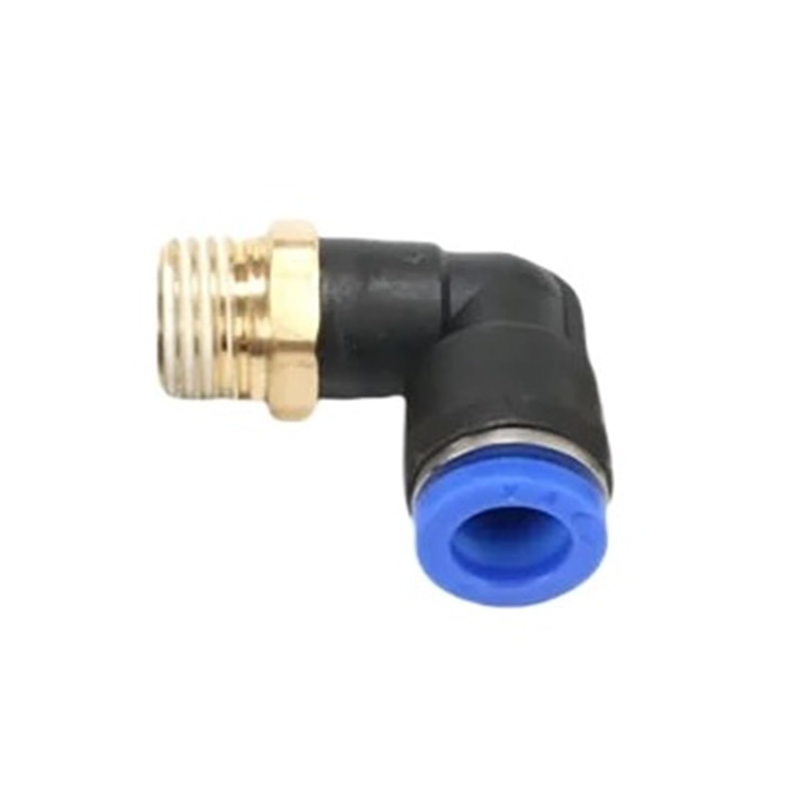 Codo de conexión rápida neumática antigoteo para manguera de 12mm y rosca macho G1/8