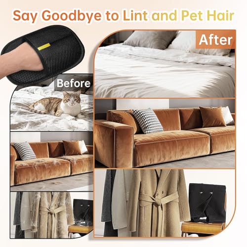 Electrostatic Pet Hair Remover Glove for Dogs &Cats, Reusable Cat Dog Magic Brush pet Hair, Suitable for Sofas, Clothing, Carpets, Curtains (1Pcs) - Image 6