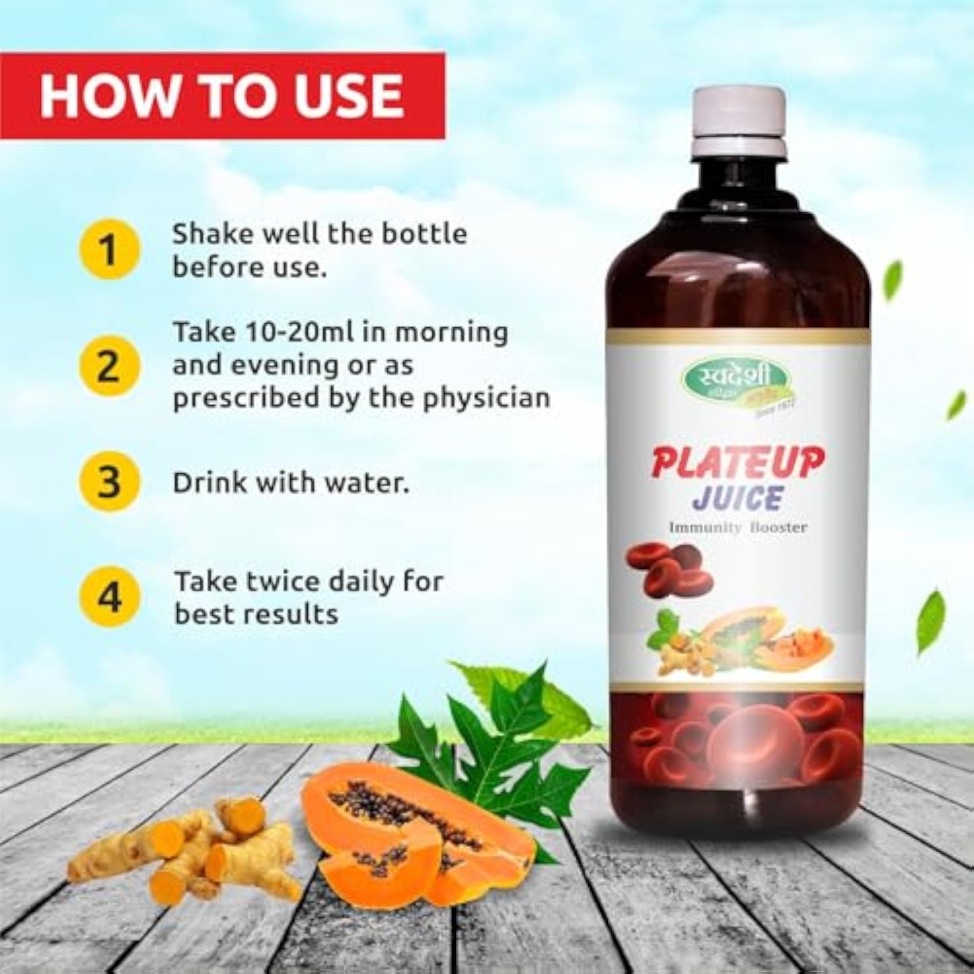 Swadeshi Ayurved Plate Up Juice, Immunity Booster