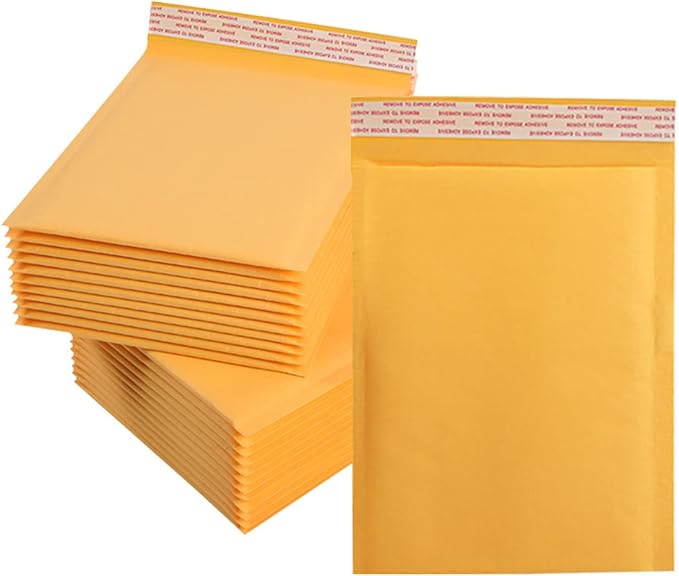 HZSOOCH 50Pcs A5 Padded Envelopes 150 x 210mm Small Kraft Bubble