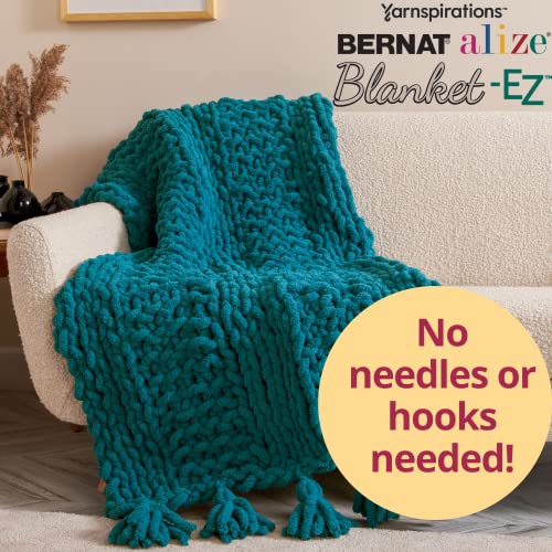 Image of Bernat Alize Blanket-EZ Super Soft Looped Yarn for Beginners, Hand Knitting- No Needles or Hooks Needed, Mauve, 2 Pack