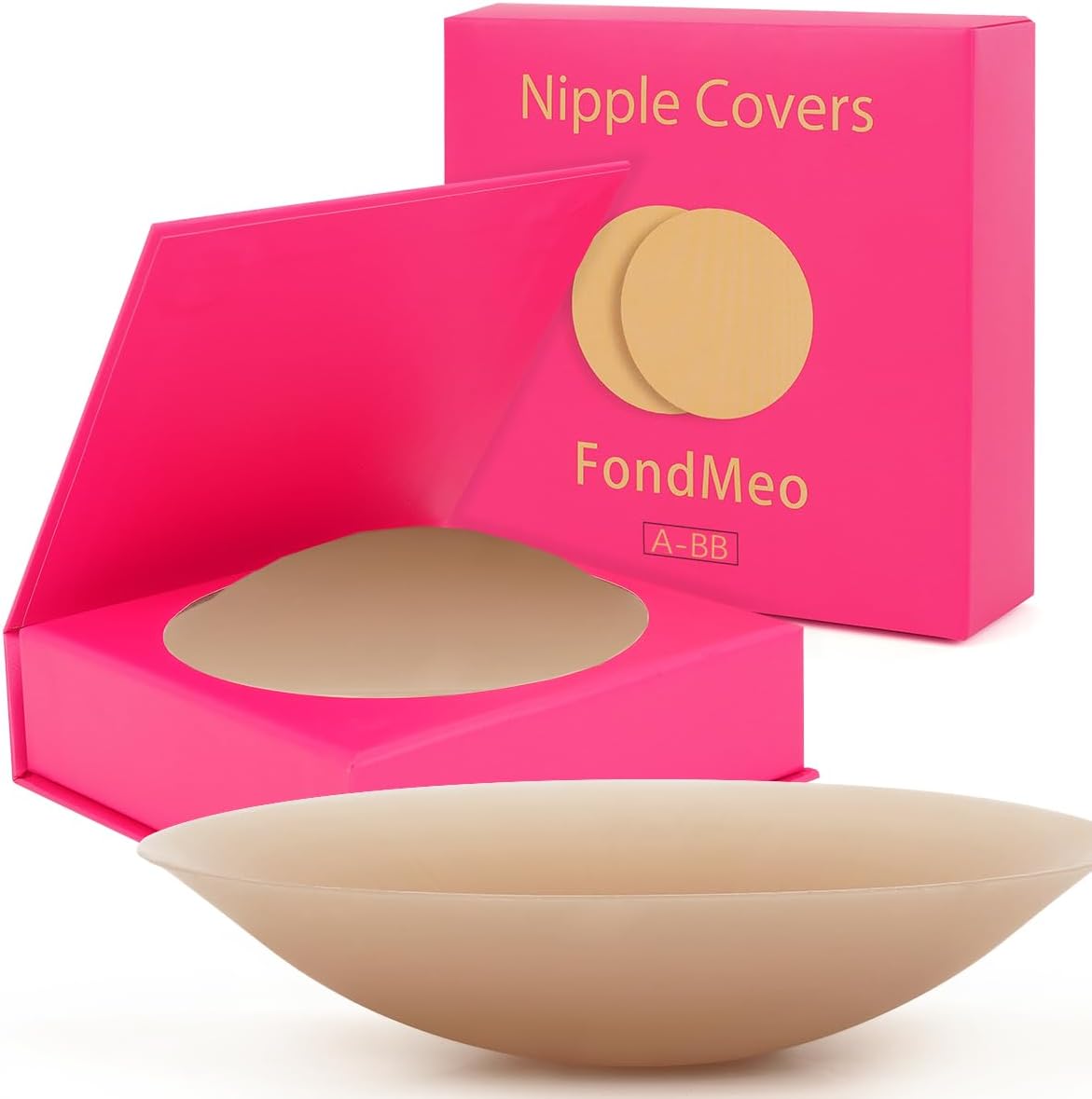 Nipple Covers for Women - Invisible Silicone Nipple Covers, Reusable Adhesive Pasties with Travel Case, Seamless Coverage