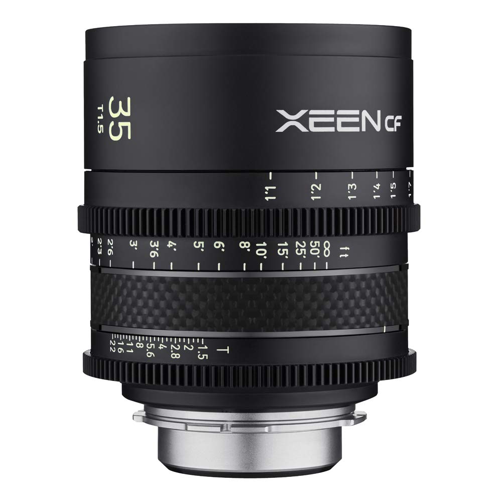 XEEN CF Cinema 35mm T1,5 Canon EF Vollformat – professionelles Cine-Objektiv – Carbon Linsenzylinder – extrem kompakt und besonders leicht, schwarz