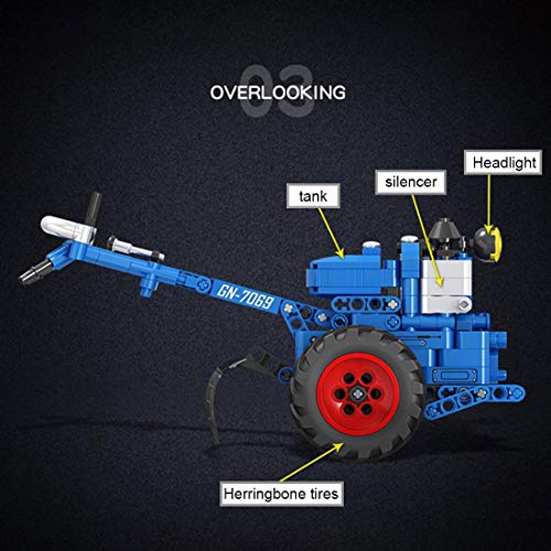 Koyae Technik Gehender Traktor Spielzeug, Blau, 248 Teile Konstruktionsspielzeug Kompatibel Lego – Bild 8