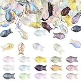 Cuentas con forma de pez:el tema de las joyas de cuentas de pez combina perfectamente con la atmósfera del verano y el océano.. La forma de la cuenta de pez es completa y redonda., y los detalles de las aletas, cola, y la cabeza están vívidamente representados. Su exquisito diseño y su temática oceánica única pueden evocar tu anhelo por el mar y hermosos recuerdos del verano.