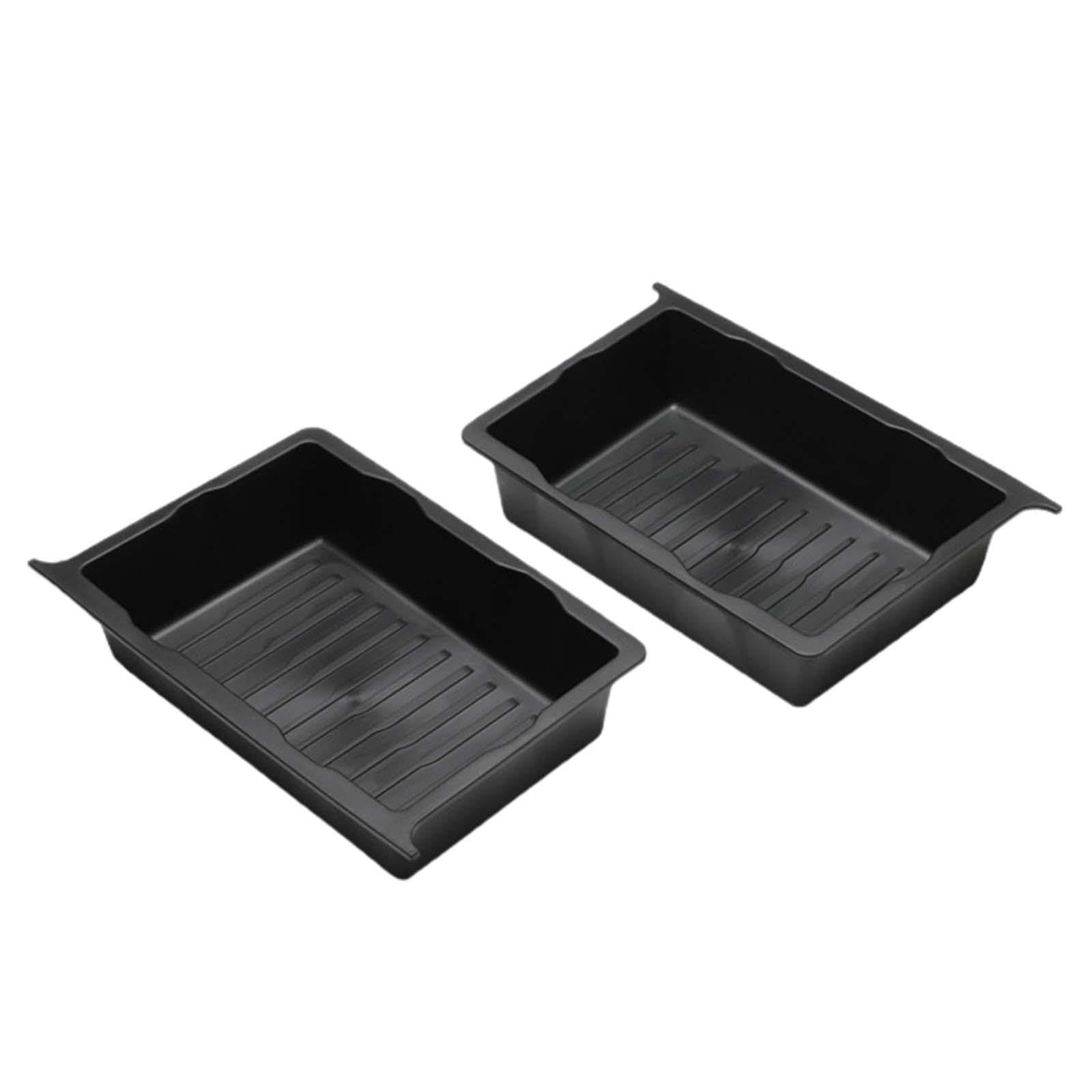 2 Pièces Organisateur sous Siège Voiture, Boîte de Rangement Arrière Siège Organisateur Cachée en TPE 31x19,5x7,5cm, Accessoire de Rechange pour Modèle Y